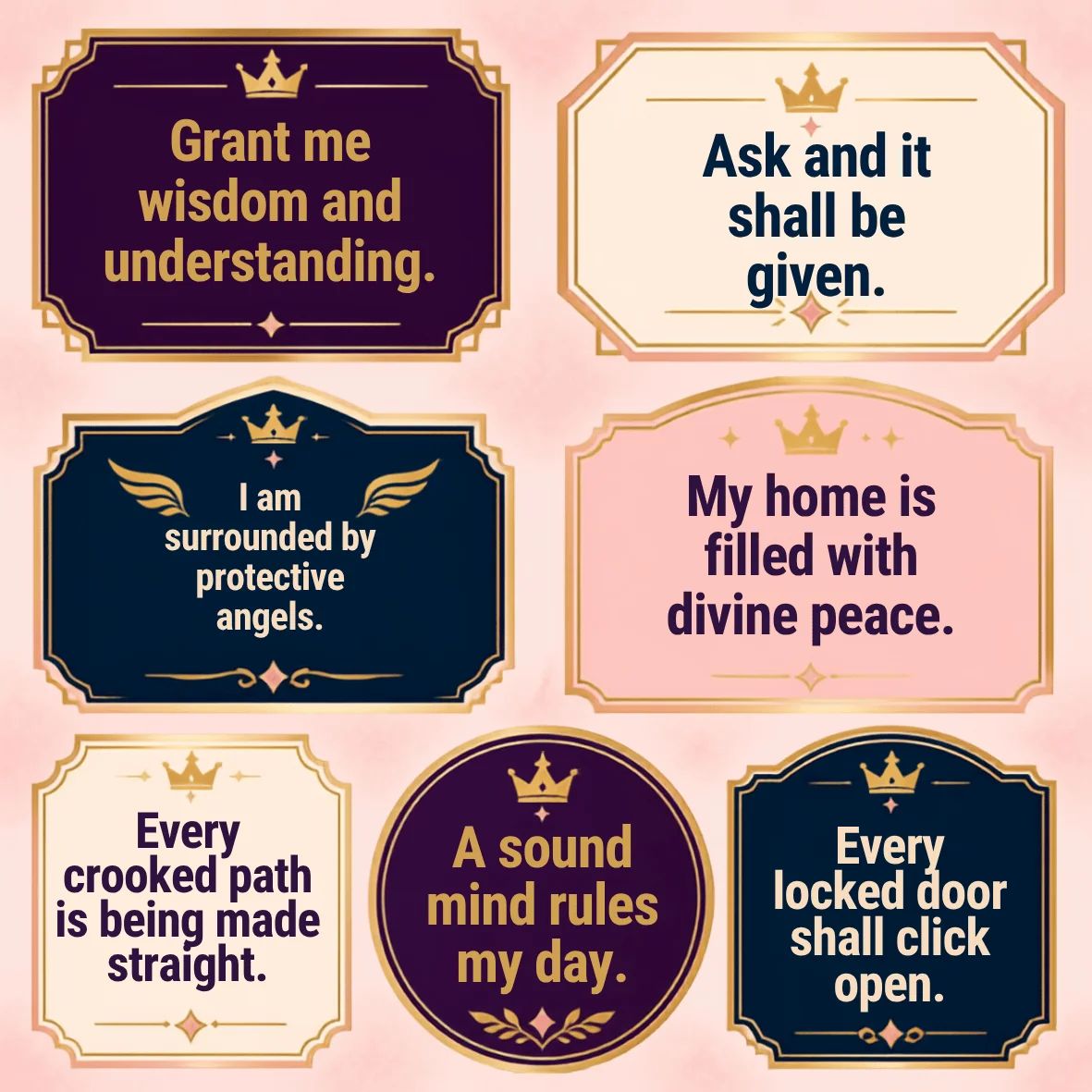 Positive affirmations decal page